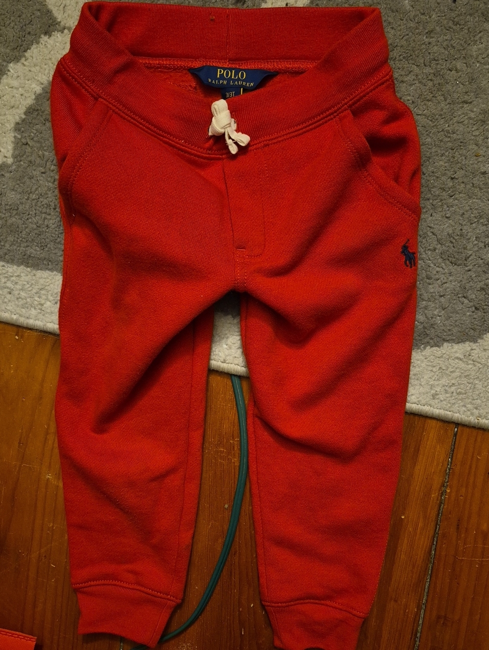 3T Polo by Ralph Lauren Bright Red Kids Jogger Sweatpants